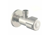 Спирателен ъглов кран 1/2" х 3/8" с керамичен механизъм DELUX INOX
