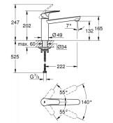 Смесител за кухненски умивалник, Eurosmart, среден чучур - GROHE
