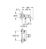 Cubeo, смесител за душ - GROHE