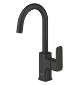 Едноръкохватков смесител за умивалник Cubeo, L размер, черен мат - GROHE