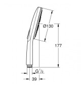 Ръчен душ Rainshower Smart Active 130 - GROHE