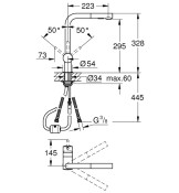 Смесител едноръкохватков, за кухненски умивалник Minta - GROHE