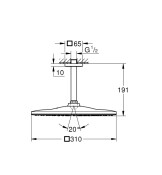 Душ глава Rainshower 310 с рамо таван 142mm - GROHE