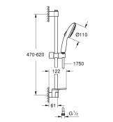 Комплект ръчен душ и окачване, Tempesta 110, 600 mm - GROHE
