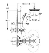 Душ система NTempesta Cosmopolitan 250 - GROHE