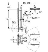 Душ система NTempesta Cosmopolitan 250 - GROHE