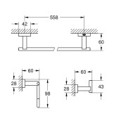 Комплект аксесоари за баня 3 в 1 Essentials Cube - GROHE