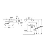 Умивалник за стенен монтаж 55 cm Bau Ceramic - GROHE