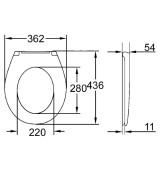 Седалка и капак за тоалетна чиния Bau Ceramic - GROHE