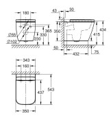 Комплект за WC, Bau Ceramic, конзолна тоалетна чиния / седалка - GROHE