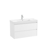 Шкаф /база с 2 чекмеджета и централен умивалник / Ona Matt White, 1000 х 460 х 645 mm, A857616509 + A32768A004 - ROCA
