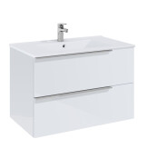 Шкаф 800 mm, Elegant plus бял гланц с 2 чекмеджета и умивалник - ROCA