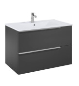 Шкаф 800 mm, Elegant plus onyx с 2 чекмеджета и умивалник - ROCA