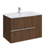 Шкаф 800 mm, Elegant plus alpine walnut с 2 чекмеджета и умивалник - ROCA