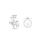 Комплект смесител за вграждане L20 A5A2A09C00 + хигиенен душ A5B9230C00 - ROCA