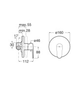 Комплект смесител за вграждане Victoria Plus, A5A224FC00 + хигиенен душ A5B9230C00 - ROCA