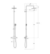 Душ колона с чучур, Termostatic, Victoria Plus - ROCA