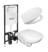 Комплект Active One 4 в 1 Adele Rimless + бутон по избор, A89006002E + A346196000 + A80129200P - ROCA