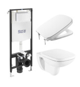 Комплект Active One, 4 в 1, Debba Square Rimless (бутон по избор) A89006002E + A34699L000 + A8019D2004 - ROCA