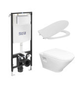 Комплект Active One 4 в 1, The Gap Round Rimless (бутон по избор), A89006002E + A3460N7000 + A801D12003 - ROCA