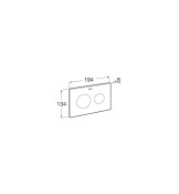 Бутон In-Wall,PS3 за DUPLO WC S, двоен, черен мат - ROCA