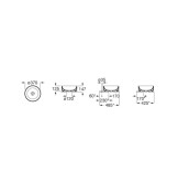 Умивалник за монтаж върху плот, ф 370 х 147 mm, Ona - ROCA