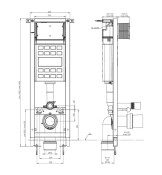 ECO, структура за вграждане с бутон К02, хром - ROCA