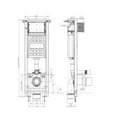 ECO, структура за вграждане с бутон К01, черен мат - ROCA