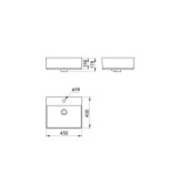 Умивалник GEOMETRY 450 х 400 mm - ROCA