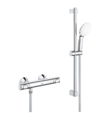 Смесител с термостат Grohtherm 500 и окачване+ръчен душ - GROHE