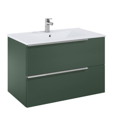 Шкаф 800 mm, Elegant plus forest green с 2 чекмеджета и умивалник - ROCA
