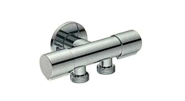 Спирателен ъглов кран 1/2" х 1/2" x 1/2", керамичен механизъм - DROP DOUBLE