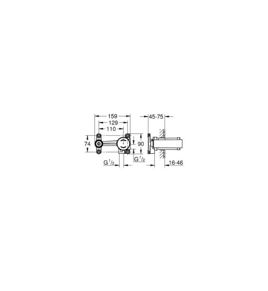 Тяло за вграждане за двудупков смесител - GROHE