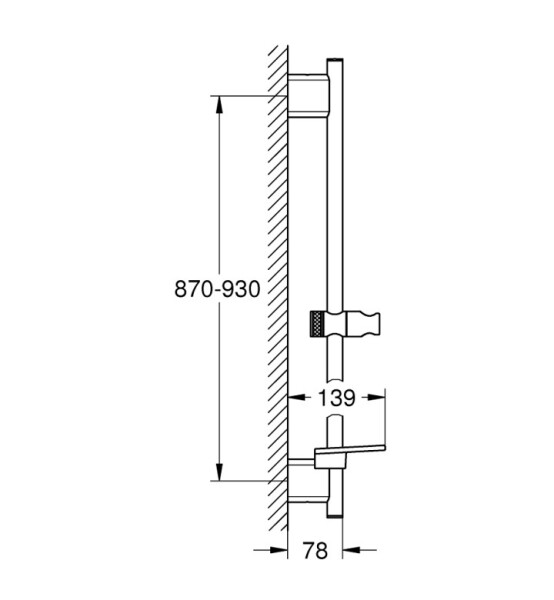Окачване за душ, Rainshower SmartActive, 900 mm - GROHE