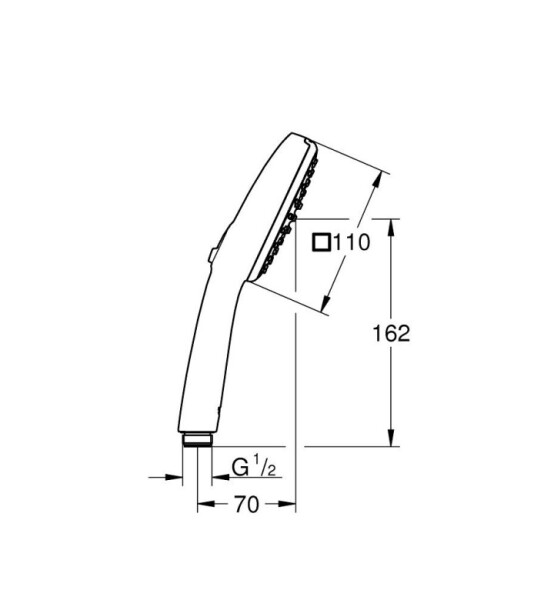 Ръчен душ Tempesta Cube 110, 5.7l/min - GROHE