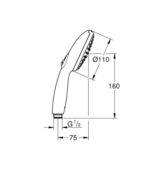 Ръчен душ с 2 струи, Tempesta 110, 5.7l/min - GROHE