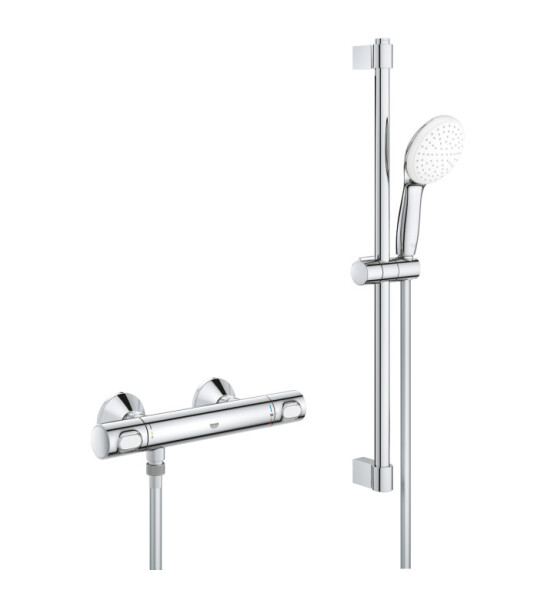 Смесител с термостат Grohtherm 500 и окачване+ръчен душ - GROHE