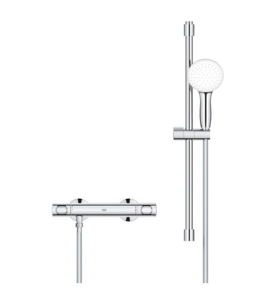 Смесител с термостат Grohtherm 500 и окачване+ръчен душ - GROHE