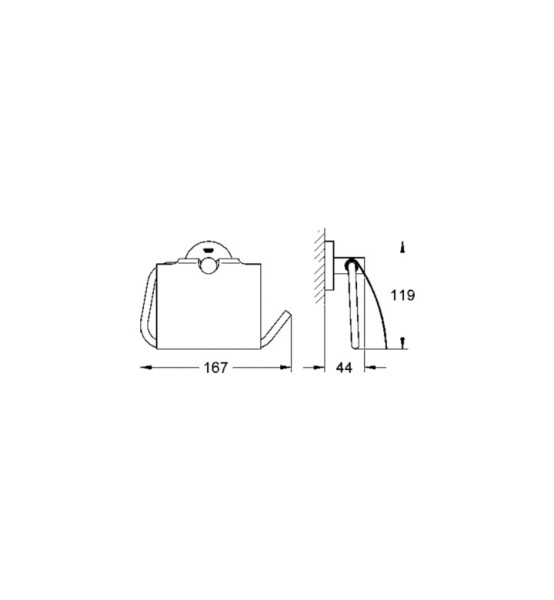 Поставка за тоалетна хартия 167 mm Essentials - GROHE