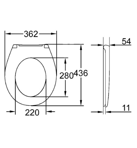 Седалка и капак със забавено падане за тоалетна чиния Bau Ceramic - GROHE