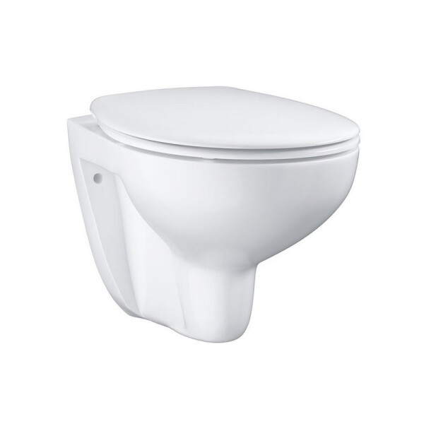 Тоалетна чиния окачена Bau Ceramic Rimless + седалка и капак със забавено падане - GROHE