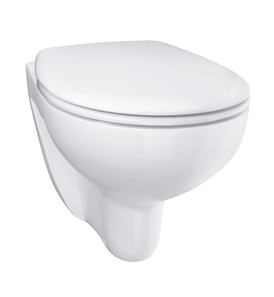 Тоалетна чиния окачена Bau Ceramic Rimless + седалка и капак със забавено падане - GROHE