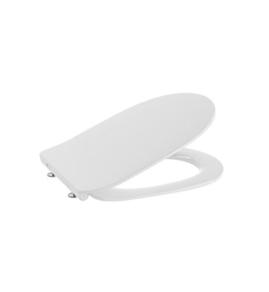Моноблок The Gap Round Rimless + седалка и капак със забавено падане, Slim, странично захранване - ROCA