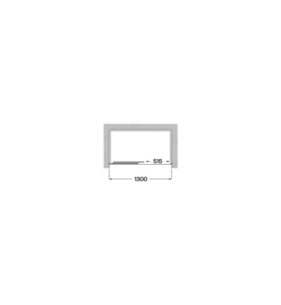 Victoria Plus L2-E 1300, параван за душ с 1 плъзгаща се врата + 1 фиксиран панел. За монтаж между стени или със страничен панел, LF-C - ROCA