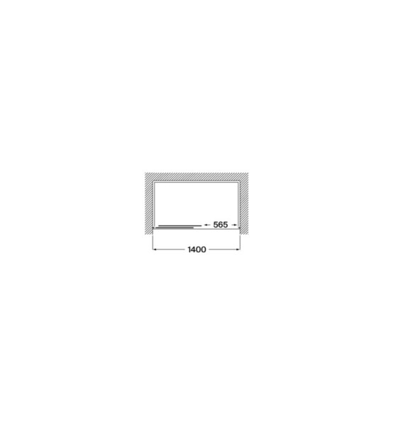 Victoria Plus L2-E 1400, параван за душ с 1 плъзгаща се врата + 1 фиксиран панел. За монтаж между стени или със страничен панел, LF-C - ROCA
